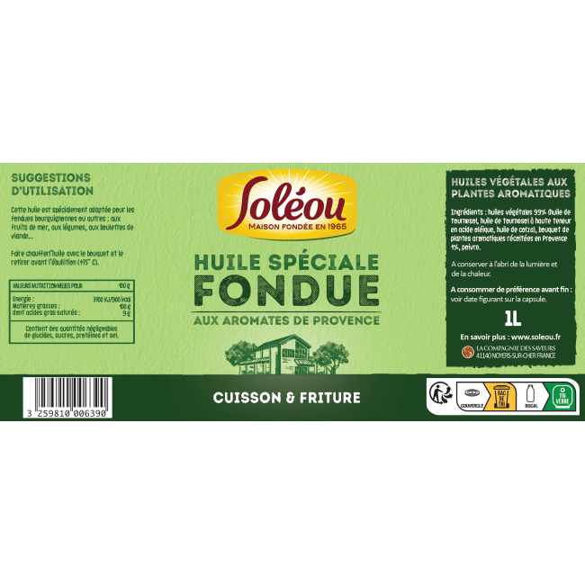 Huile spéciale Fondue - 1L