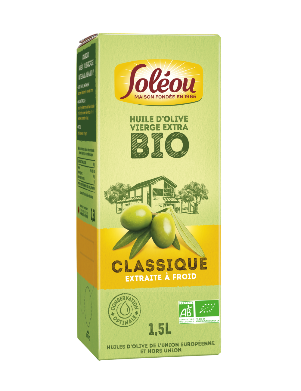 Huile d’olive bio Classique – Bag-In-Box 1,5L