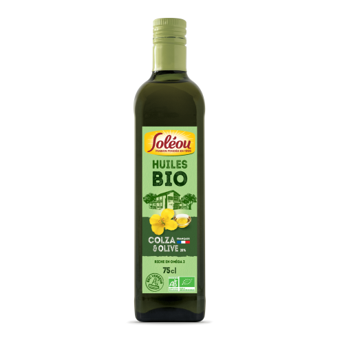 Huile de colza et olive BIO - Bouteille 75cl