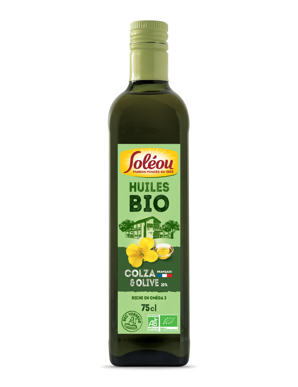 Huile de colza et olive BIO - Bouteille 75cl
