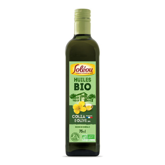 Huile de colza et olive BIO - Bouteille 75cl