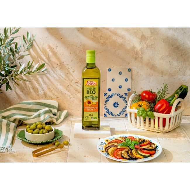 Huile de tournesol et olive - Format 75cL BIO