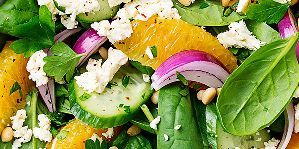 Recette de Salade de Pousses d'épinard, Pastèque et Feta