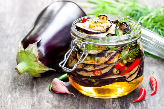 Recette d'Aubergines Marinées à l'huile d'olive