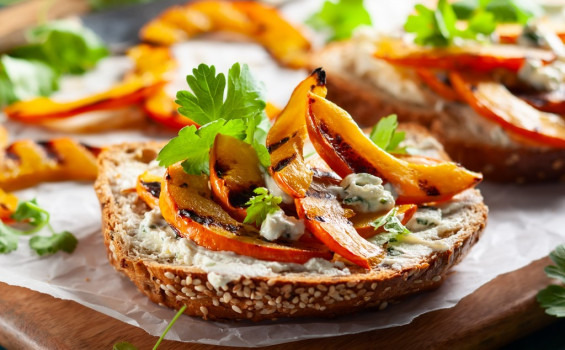 Tartine de Potimarron et Bleu d’Auvergne