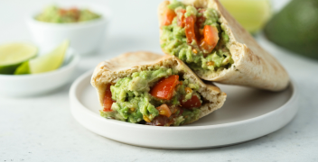 Pain pita au guacamole