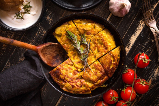 Tortilla espagnole à l'huile d'olive