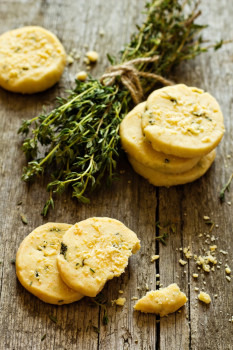 Sablés à l'huile d'olive et au thym