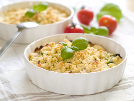 Crumble aux légumes du soleil et chèvre